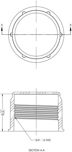 Caplugs ZTC8RQ2 Plastic Threaded Plastic Cap for Flared JIC Fittings. to fit Thread Size 3/4-16" CD-TC-8-R, PE-LD, to Fit Thread Size 3/4-16", Red (Pack of 90) in Saudi Arabia