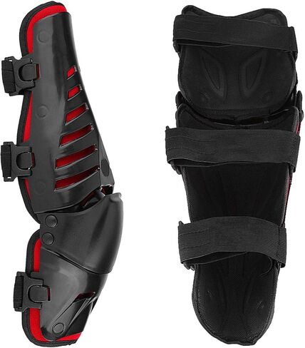 Qiilu black tactical knee and shin pads knee guard Pair of Motorcycle Racing Motocross Knee Pads Guards Protector Protective Gear knee shin guard in Saudi Arabia