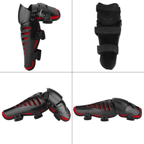 Qiilu black tactical knee and shin pads knee guard Pair of Motorcycle Racing Motocross Knee Pads Guards Protector Protective Gear knee shin guard in Saudi Arabia