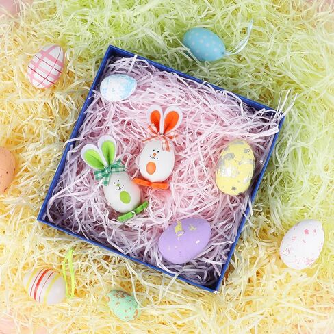 KIMOBER 300g/10.58oz Easter Basket Grass,Colorful Raffia Tissue Paper Shreds Crinkle Cut Paper Shred Filler for Basket Filler Gift Wrapping Supply(6 Colors) in Kuwait