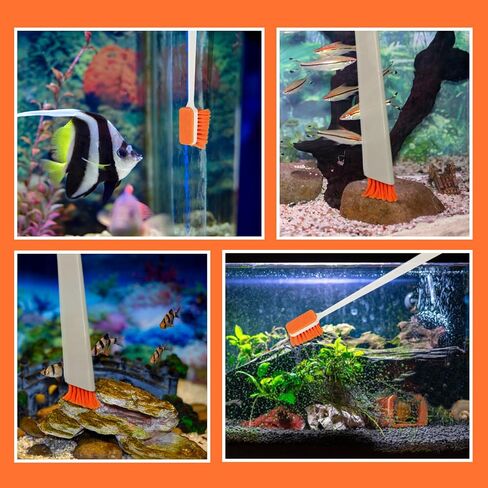 Rislobx 1pcs Small Aquarium Cleaning Tool, Algae Scraper for Fish Tank, Aquarium Brush, Fish Tank Cleaner Adapted for Glass and Acrylic Aquariums in Saudi Arabia