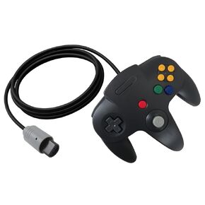 وحدة تحكم KEQISIQI مكونة من قطعتين N64، عصا تحكم سلكية كلاسيكية N64 64 بت لوحدة تحكم ألعاب الفيديو Ultra 64 (أسود ورمادي) in Kuwait