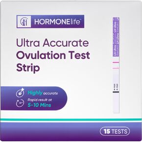 شرائط اختبار الإباضة LH فائقة الدقة - توقع فترة الخصوبة مع تتبع مستوى LH، سهل الاستخدام المنزلي، 15 اختبارًا in Kuwait