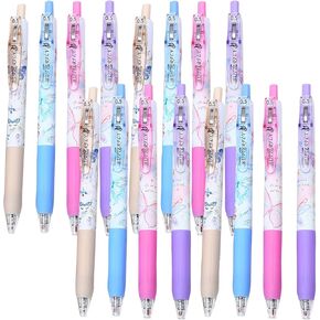 8PCS Cute Retractable Pens Rose Aesthetic Gel Pens Ink Writing Pens with 0.5 mm Smooth Fine Point Novelty Printing Pens Office School Supplies for Women Men (rose 8pcs) in Kuwait