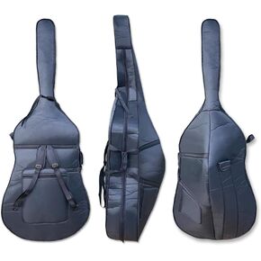 3/4 Upright Bass Guitar Gig Bag 600D Nylon Raincoat String Double Bass Soft Bag With Thick Padding,Multiple Storage Pockets,Sturdy Handles and Straps (dark blue) in Kuwait