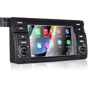ستيريو سيارة لسيارة BMW E46 3 Series 1999-2004 متوافق مع Carplay اللاسلكي/Android Auto، راديو 7 بوصة مع شاشة لمس IPS/بلوتوث/وصلة مرآة/FM/AM/USB/طاقة عالية/RDS/SWC/DSP in Saudi Arabia