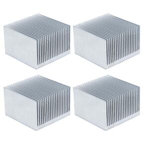 Aluminum Heat Sink, 4 Pcs 60x60x39mm Aluminum Chipset Heatsink Radiator Heat Sink Cooling Fin Silver for CPU LED Power Active Component (with Adhesive Backing) in Kuwait