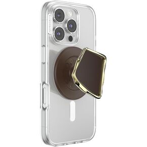 PopSockets Phone Grip for MagSafe with Kickstand, Magnetic Stand, Swappable Top, Secure Hold for iPhone MagSafe Cases, Phone & Tablet Grip - Enamel Cocoa Cut in Kuwait