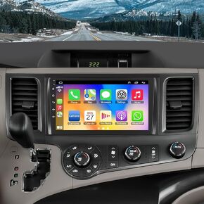ستيريو راديو السيارة لسيارة تويوتا سيينا 2011-2014 | شاشة لمس IPS مقاس 9 بوصات مع CarPlay اللاسلكي وAndroid Auto | نظام Android 13 سريع 4G + 64 جيجابايت | نظام تحديد المواقع العالمي (GPS) المدمج وبلوتوث وكاميرا احتياطية وSWC in Kuwait