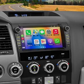 ترقية راديو السيارة WiFi 4G+64GB لسيارة Toyota Tundra 2007-2013، شاشة لمس Android 15 1280 * 720 IPS Tundra Radio مع CarPlay اللاسلكي وAndroid Auto BT5.2 التحكم الصوتي GPS USB SWC FM in Kuwait