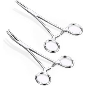 Piercing Taper Pliers Ball Grabber Tool for Changing Jewelry - Curved and Straight Forceps Stainless Steel 14G 16G 18G Flat Back Earrings Insertion Tool Body Piercing Kit for Ear Nose Lip in Saudi Arabia