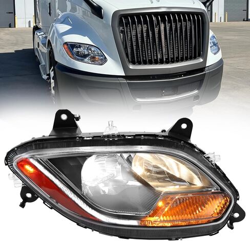 Headlights Assembly Fit for 2018-2023 International LT625 Headlamp LED Low Beam + Halogen High Beam (Left Driver Side) in Saudi Arabia
