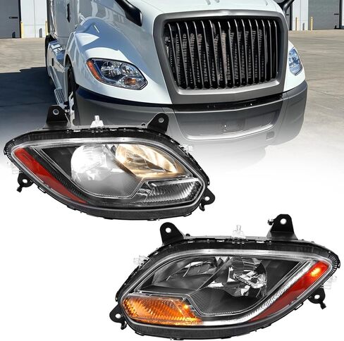Headlights Assembly Fit for 2018-2023 International LT625 Headlamp LED Low Beam + Halogen High Beam (Left Driver Side) in Saudi Arabia