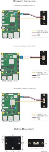 مستشعر نطاق الليزر TOF (وقت الطيران) (D) يدعم اتصال UART / I2C / IO، طويل المدى، لـ Raspberry Pi @XYGStudy (مستشعر نطاق الليزر TOF (D)) in Kuwait