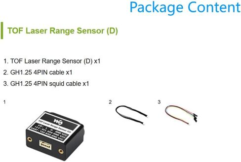 مستشعر نطاق الليزر TOF (وقت الطيران) (D) يدعم اتصال UART / I2C / IO، طويل المدى، لـ Raspberry Pi @XYGStudy (مستشعر نطاق الليزر TOF (D)) in Kuwait
