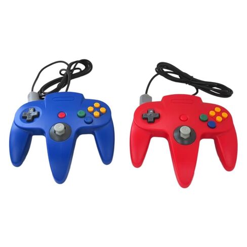 KEQISIQI 1 Pack Classic N64 Controller, Retro N64 Wired Remote Joystick Gamepad Controller Compatible for N64 Video Game System Console(Transparent Blue) in Kuwait