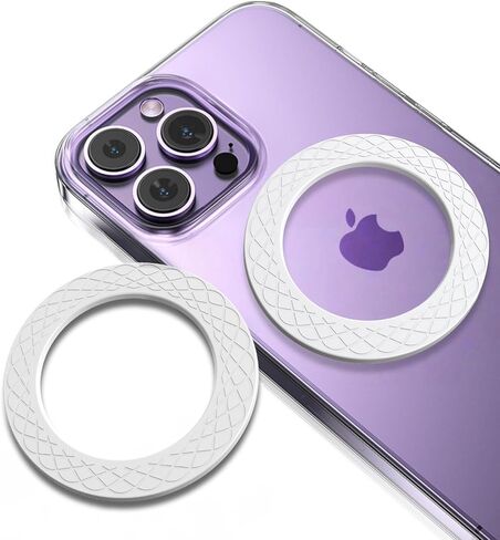 ورقة حلقة معدنية مغناطيسية عالمية لملصق MagSafe، قطعتان من لوحة مغناطيسية قوية لحافظة الهاتف، متوافقة مع ملحقات Magsafe والشحن اللاسلكي، عبوتان (أسود + أسود) in Kuwait