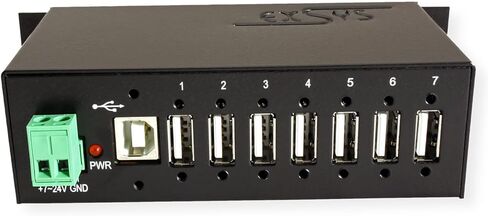 Hub USB 2.0 للاستخدام الصناعي، 7 منافذ مع in Saudi Arabia