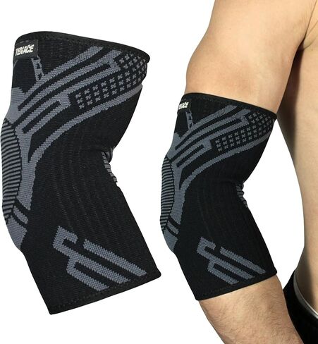 Tenace Jiu Jitsu Elbow Brace, Grappling - Compression Elbow Protection and Padded MMA, BJJ, Muay Thai, Judo - High Durability and Performance Unisex in Saudi Arabia