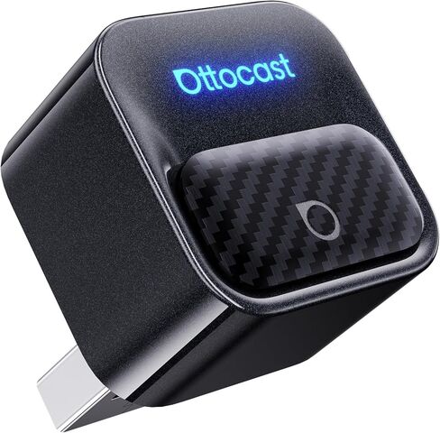 Ottocast Mini Core, 2026 Next-Gen Wireless CarPlay & Android Auto Adapter, WiFi 6 & Bluetooth 5.4 Ultra-Fast Connection, One-Touch Device Switching, Plug & Play, Auto Connect for iPhone & Android in Kuwait