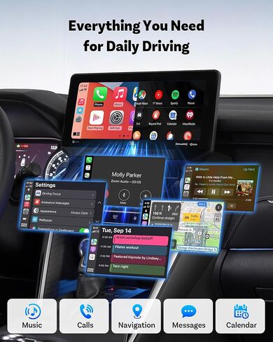 Ottocast Mini Core, 2026 Next-Gen Wireless CarPlay & Android Auto Adapter, WiFi 6 & Bluetooth 5.4 Ultra-Fast Connection, One-Touch Device Switching, Plug & Play, Auto Connect for iPhone & Android in Kuwait