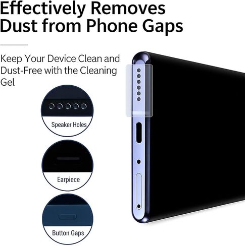 Speaker & Charging Port Cleaning Kit Compatible with iPhone, Samsung, iPad, AirPods & Pixel – Dust Removal Tool Set with 40 Sticky Pads & Brush for Phone Speaker and Port Deep Cleaning in Saudi Arabia