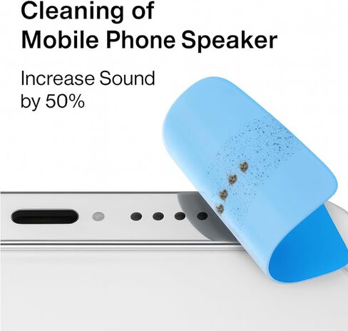 Speaker & Charging Port Cleaning Kit Compatible with iPhone, Samsung, iPad, AirPods & Pixel – Dust Removal Tool Set with 40 Sticky Pads & Brush for Phone Speaker and Port Deep Cleaning in Saudi Arabia