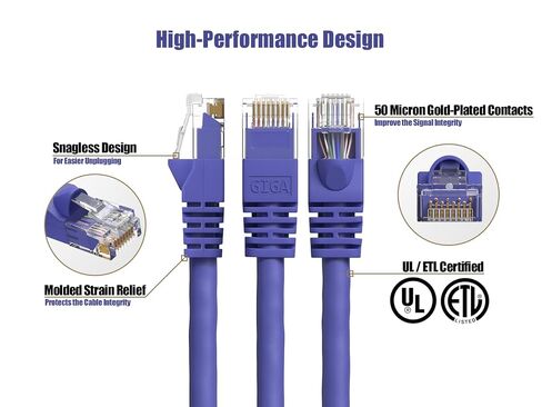 Cable Leader Cat 6 550 MHz UTP Snagless Ethernet Cable, Network Patch Cord (Purple, 75 ft) in Saudi Arabia