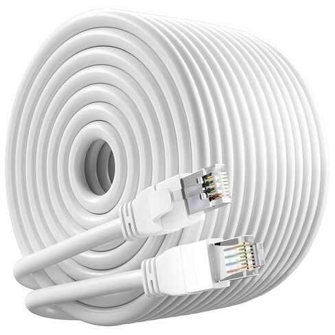 كابل إيثرنت خارجي FTP محمي Cat 6 بطول 40 قدمًا، 10 جيجابت في الثانية 550 ميجا هرتز 23AWG OFC نحاس نقي، دفن مباشر مقاوم للماء للأشعة فوق البنفسجية داخلي/خارجي RJ45 LAN سلك الإنترنت لجهاز التوجيه/الخادم/الكمبيوتر/كاميرا IP، أسود in Kuwait