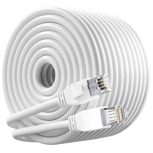 كابل إيثرنت خارجي FTP محمي Cat 6 بطول 40 قدمًا، 10 جيجابت في الثانية 550 ميجا هرتز 23AWG OFC نحاس نقي، دفن مباشر مقاوم للماء للأشعة فوق البنفسجية داخلي/خارجي RJ45 LAN سلك الإنترنت لجهاز التوجيه/الخادم/الكمبيوتر/كاميرا IP، أسود in Kuwait