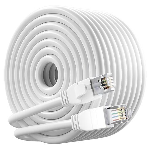 كابل إيثرنت خارجي FTP محمي Cat 6 بطول 40 قدمًا، 10 جيجابت في الثانية 550 ميجا هرتز 23AWG OFC نحاس نقي، دفن مباشر مقاوم للماء للأشعة فوق البنفسجية داخلي/خارجي RJ45 LAN سلك الإنترنت لجهاز التوجيه/الخادم/الكمبيوتر/كاميرا IP، أسود in Kuwait