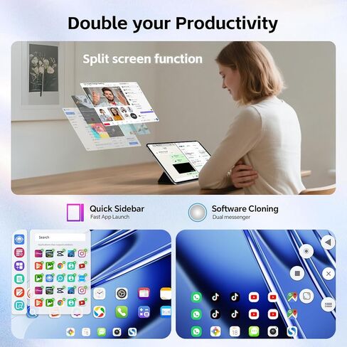 TECLAST T65 2026 ترقية 13 بوصة Android 16 Tablet، 20GB+128GB، 120 هرتز، ثماني النواة، 8000 مللي أمبير، كمبيوتر لوحي 2 في 1 مع لوحة مفاتيح، قلم شاشة، طبقة حماية in Saudi Arabia