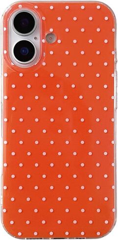 QLTYPRI Cute Phone Case for iPhone 17 Case Polka Dot Fashion Aesthetic Design for Women Girls, Slim TPU Shockproof Protective Phone Cover for iPhone 17 - Clear in Saudi Arabia