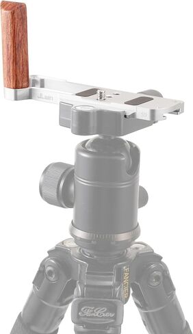 Foto4easy Wooden L-Shape HandleGrip for Panasonic S9 Camera with Quick Release Baseplate for Arca Swiss,Silver in Saudi Arabia