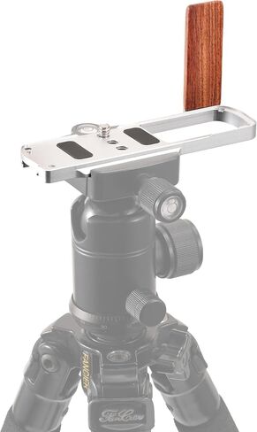 Foto4easy Wooden L-Shape HandleGrip for Panasonic S9 Camera with Quick Release Baseplate for Arca Swiss,Silver in Saudi Arabia