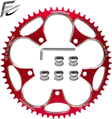 Round Bike Chainring, 130BCD Narrow Wide Single Chain Ring, 38T-60T, for 8-12 Speed Road Bike in Saudi Arabia