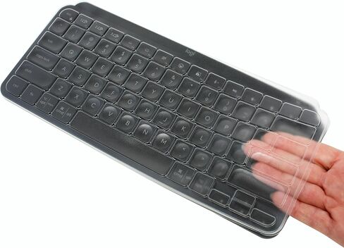 Keyboard Cover Compatible with Logitech MX Keys Mini YR0084 - Polyurethane Keyboard Skin, Clear See Through, Wraps Around Edges (Permanent) in Saudi Arabia