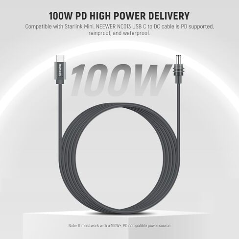 NEEWER ST91 حامل كأس الشفط للسيارة + كابل طاقة 100 وات PD USB C إلى DC متوافق مع Starlink Mini، مجموعة تركيب الأقمار الصناعية 2 في 1 وحافظة سيليكون واقية مع أكواب شفط لنافذة فتحة سقف RV in Kuwait