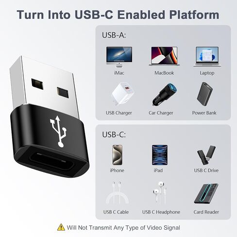 USB to USB C Adapter, 4Pack USB C Female to A Male OTG Adapter,Type C Converter Charger for Samsung Galaxy A17 A16 A15 A14 S26 S25 Ultra S24 S23 S22 S21 S20 iPhone 17 Pro Max 16 15 14 13 12 11,iPad in Saudi Arabia