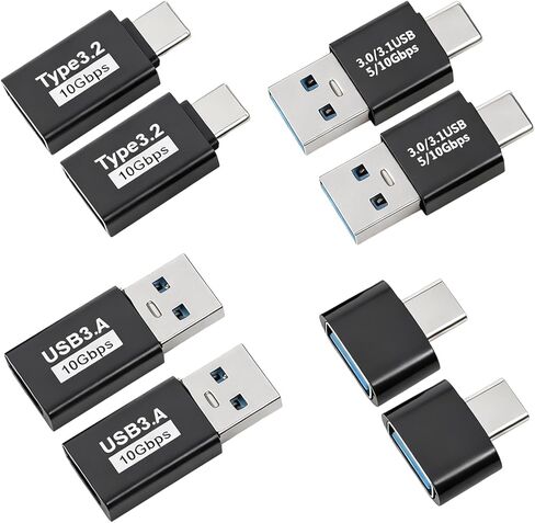 8 Packs USB 3.0/3.1 Male to USB-C Male Adapter, Suitable for Laptop Phone Connected U Disk Keyboard, Fast Data Transfer in Saudi Arabia