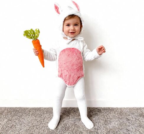 Bunny Costume Baby Girls Boys Romper Bunny Onesie Rabbit Hat Easter Outfit Toddler Animal Costume Infant in Saudi Arabia