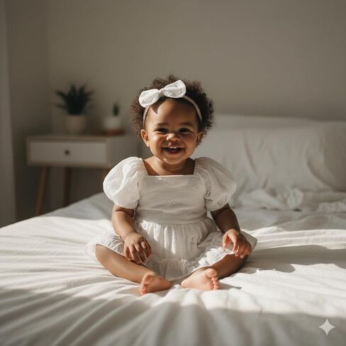 Baby Girl Summer Outfits Newborn Flower Embroidered Eyelet Ruffled Hem Short Sleeve Romper and Bow Headband Set in Saudi Arabia