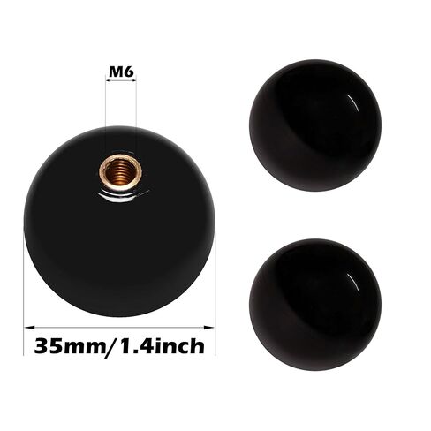 Sghgcvjjf 2Pcs Arcade Replacement Parts,Arcade Joystick Ball Top,Round Joystick Head,for Arcade1up Zippy Sanwa Seimits Joystick with M6 Screw Thread（Black） in Saudi Arabia
