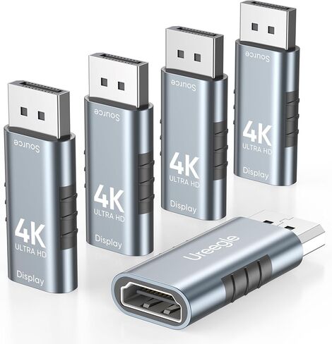 محول 4K DisplayPort إلى HDMI 2 حزمة، محول عرض DP إلى HDMI أحادي الاتجاه، 4K@30 هرتز، 2K@60 هرتز، 1080P@120 هرتز، محول ذكر إلى أنثى للشاشة، وحدة معالجة الرسومات لسطح المكتب NVIDIA/AMD، مخرج DisplayPort للكمبيوتر الشخصي in Kuwait