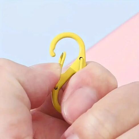10pcs/Set Small Carabiner Clip, S Clips Dual Opening Design,Suitable for Luggage and Backpacks,for Camping and Outdoor Activities, Colorful in Saudi Arabia
