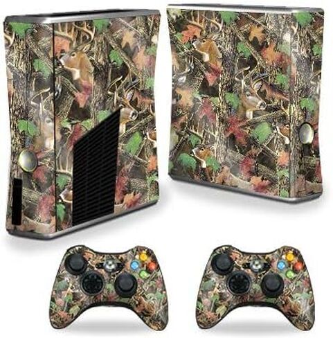 MightySkins Glossy Glitter Skin for Xbox 360 S Console - Buck Camo | Protective, Durable High-Gloss Glitter Finish | Easy to Apply, Remove, and Change Styles | Made in The USA in Saudi Arabia