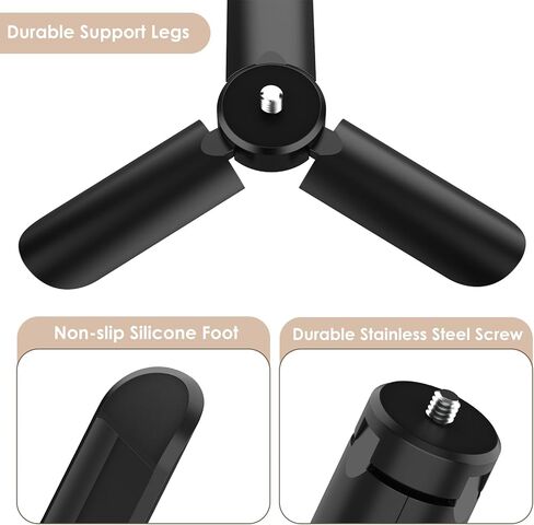 Mini Tripod Compatible with DJI OSMO Pocket 3, Stable Portable Pocket Stand, Desk Small Handheld Selfie Stick with 1/4" Screw in Kuwait