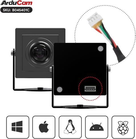 Arducam 5MP HDR USB Camera Module, 101°(D) Wide Angle UVC Webcam with M12 Lens for Windows, Linux, Android, and Mac OS in Saudi Arabia