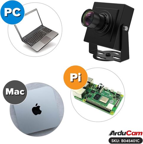 Arducam 5MP HDR USB Camera Module, 101°(D) Wide Angle UVC Webcam with M12 Lens for Windows, Linux, Android, and Mac OS in Saudi Arabia