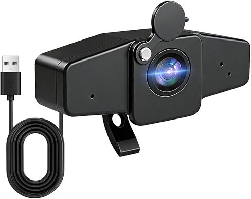 POHO 4K Webcam for PC, Ultra HD Computer Camera with PDAF Autofocus, Auto Light Correction,Plug & Play, 70° FOV, Web Camera with Microphone,Privacy Cover, for Streaming, Conference, Zoom in Saudi Arabia